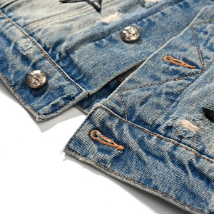Chaquetas Vaqueras de Mezclilla 100% Algodón para Hombre, Diseño Personalizado, Estilo Vintage, de Buena Calidad, Precio al por Mayor para Pakistán - Product Image 4