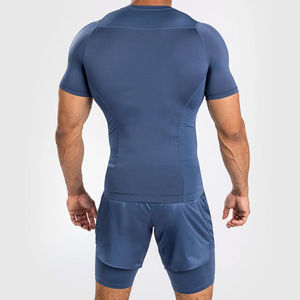 Ensemble de maillot et short de compression MMA pour hommes, taille haute, respirant, en spandex, vêtements de combat, entraînement, sportswear, tenue de sport pour la gym - Product Image 3