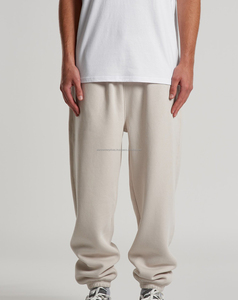 Joggers en molleton légers personnalisés pour hommes, coupe droite mi-longue, style décontracté, mode urbaine, brodés, 100 % coton, coupe classique - Product Image 3