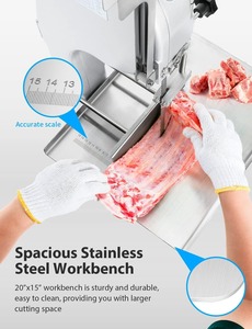 เครื่องเลื่อยกระดูกไฟฟ้า 1500 วัตต์, ความหนาในการตัด 0.8-5.9 นิ้ว, เครื่องตัดเนื้อแช่แข็ง 2.6 แรงม้า 110 โวลต์ เครื่องเลื่อยสายพานเชิงพาณิชย์ - Product Image 5