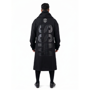 Gabardina de lana extragrande para hombre, estilo gótico, tipo capa, abrigo de calle vanguardista, fabricante OEM de ropa exterior. - Product Image 2