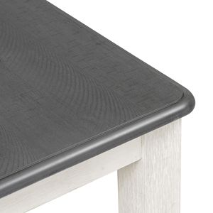 Set da sala da pranzo in stile retrò da 7 pezzi allungabile, grigio e bianco, sedie e tavolo imbottiti per un'esperienza culinaria confortevole - Product Image 6