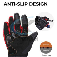KHIMASHAM INDUSTRY KI-MG-09 Gants de moto légers, respirants et antidérapants, en cuir, à doigts complets, avec fermeture auto-agrippante sécurisée