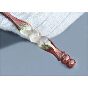 Crochet ergonomique de luxe en résine et bois, aiguille à tricoter hybride faite à la main, grande taille 6mm-10mm, outil de tissage pour cadeaux et artisanat DIY - Product Image 4