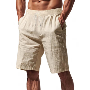 Nouveaux shorts en coton et lin pour hommes, pantalons d'été respirants de couleur unie, shorts de plage, vêtements de tous les jours, pour la maison et les loisirs en plein air - Product Image 6
