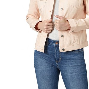 Women <b>Denim</b> <b>Jacket</b> Dark Blue Classic Fit Casual Button Closure Vintage Style Cotton Breathable <b>Lightweight</b> Fashion Outerwear - Product Image 6