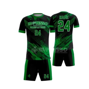 Kits de equipo de fútbol sublimados con logotipo personalizado, Conjunto de camiseta de entrenamiento para niños y niñas, uniforme de fútbol al por mayor - Product Image 2