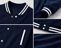 Veste varsity classique avec des détails d'inspiration athlétique et une chaleur confortable pour un style streetwear décontracté et polyvalent.