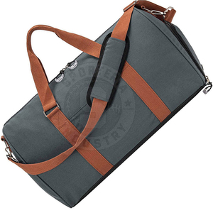 Custom Logo Luxury Vintage PU High Quality Customizable Gym Fitness Duffel <b>Bag</b> Men Women Weekender Travel Sports - Product Image 2