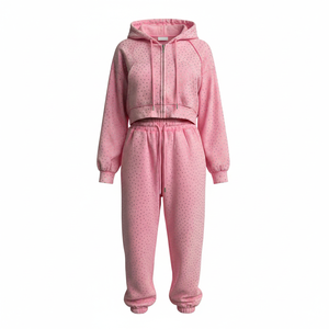 Survêtement à strass à prix réduit, survêtements à strass pour hommes, ensembles de survêtements en gros, tenue de sport pour l'entraînement et le jogging - Product Image 1