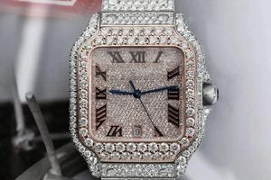 Luxury Mechanical Moissanite <b>Watch</b> Diamond Tester <b>Iced</b> <b>Out</b> <b>Watch</b> Men Stainless Steel Bezel Rapper <b>Watch</b> Vvs Diamond for Men - Product Image 4