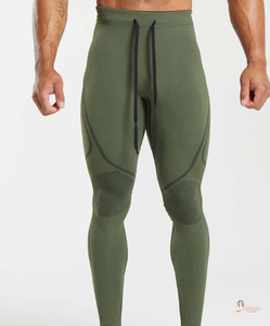 Vêtements de sport pour hommes, taille élastique solide, légers, de haute qualité, longueur intégrale, en spandex/nylon/coton, résistants à l'eau, respirants - Product Image 1