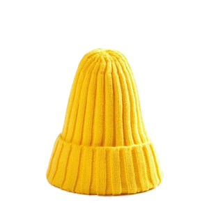 Customizable Rib Knit Acrylic <b>Beanie</b> Thick Gauge Knit Folded Cuff Soft Warm Stretch Fit Unisex Adult Breathable <b>Waterproof</b> - Product Image 1