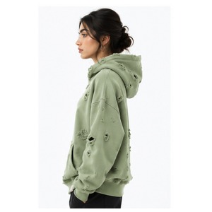 <b>Top</b> Quality Brand Name Women <b>Distressed</b> Hoodie Made With Soft Durable Fabric Comfortable Fit Trendy <b>Distressed</b> Style And Everyd - Product Image 2