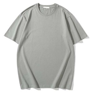 Camisetas de Manga Corta para Hombre, Color Gris Jaspeado, Servicio OEM ODM, Hechas a Medida, de Alta Calidad, Impresión Serigráfica, Transpirables - Product Image 2