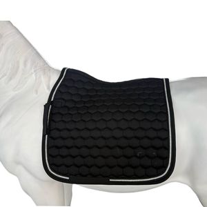 Tapis de selle en tissu sergé de polyester matelassé alvéolé absorbant les chocs pour dressage équin - Product Image 2