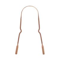 Grattoir à langue plaqué cuivre or rose, en forme de U, fil fin en acier inoxydable, réutilisable, pour l'hygiène buccale, éliminateur de bactéries, outil quotidien pour adultes