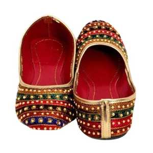 Stylish Fancy Punjabi <b>Khussa</b> Jutti Ladies Solid Color Multi <b>Khussa</b> Jutti Wholesale Light Weight Women's Shoes - Product Image 1