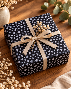 <b>Black</b> and White Heart Pattern Handmade Cotton Pulp Recycled Luxury Paper <b>Sheets</b> 20x30 Inch for Gift Wrapping and Craft Projects - Product Image 5