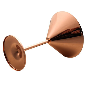 Gobelet à cocktail en acier inoxydable, coupe à vin rouge sur pied pour les amateurs de vin, design élégant, tasse à paroi simple - Product Image 2