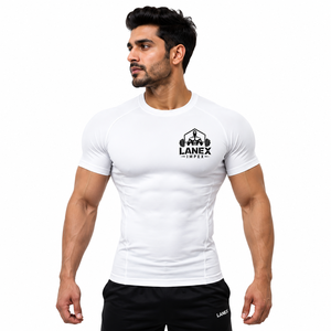<b>Men</b> <b>Compression</b> T-<b>Shirt</b> Quick Dry Athletic Gym <b>Shirt</b> | Muscle Fit Workout Training Tee | Stretch Running Fitness Sportswear Tee - Product Image 1