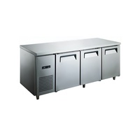 Table de préparation réfrigérée en acier inoxydable à 3 portes pour cuisine commerciale Table de préparation réfrigérée Équipement de réfrigération commerciale