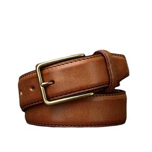 Cinturones de Cuero de Primera Capa de Piel de Vaca Vintage de Moda en Oferta, Cinturones de Jeans para Mujer con Hebilla de Cobre Genuino - Product Image 1