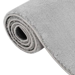 Alfombra Peluda 100% Poliéster de 47.2 x 72.0 Pulgadas en Gris, Alfombras y Conjuntos Antideslizantes - Product Image 5