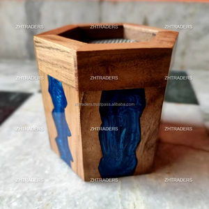 Fabriqué à la main en résine époxy et bois d'acacia Bukhoor brûleur artistique coulé à la main Oud Stand parfum de maison Ramadan décor Eid cadeau - Product Image 1