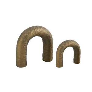 Juego de Esculturas en Forma de U de Aluminio de Alta Calidad, Hechas a Mano, Ecológicas, Decoración de Arte Moderno para Mesa de Salón, 2 Piezas - Product Image 1
