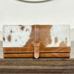 New Real Handmade Genuine Cowhide Leather <b>Wallets</b> for Women Slim <b>Wallet</b> <b>Trifold</b> High Quality Leather Western Clutch Purse <b>Wallet</b> - Product Image 4