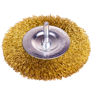 Industrial Brass Wheel Brush with <b>Soft</b> Grip Steel <b>Wire</b> for Rust Removal Polishing OEM Customizable DIY Grade Factory Wholesale - Product Image 1