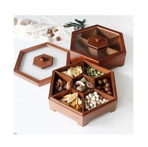 Boîte de rangement en bois artisanale de qualité antique pour sel, épices et fruits secs, idéale pour la cuisine - Product Image 1