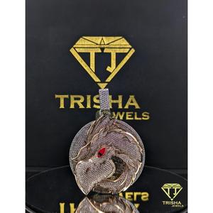 18K Gold Plated Hip Hop Heart Shape Moissanite Pendant 925 Sterling Silver <b>Iced</b> <b>Out</b> <b>Chain</b> Jewelry by Trisha Jewels - Product Image 2