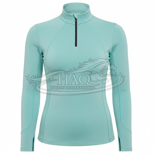 เสื้อเบสเลเยอร์สำหรับขี่ม้าผู้หญิงแบบขายส่ง OEM ดีไซน์ทันสมัย เสื้อฝึกซ้อมสำหรับกีฬาขี่ม้า เสื้อผ้าขี่ม้าสำหรับการแสดง ชุดขี่ม้าคุณภาพสูง - Product Image 1