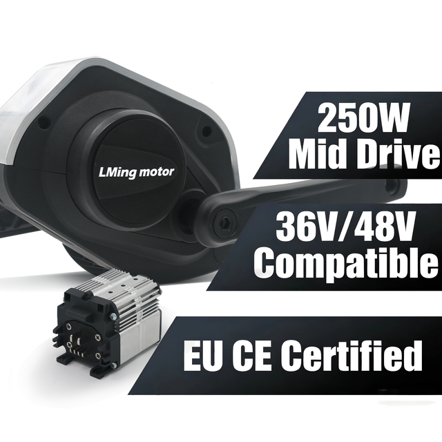 250W Mid Drive Motor for Electric Bike | 36V/48V | EU Certified | 2025 New Model | High Torque Electric Bicycle Motor