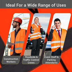 Chaleco de Trabajo de Alta Visibilidad Reflectante con Certificación ANSI, Ligero, de Malla, para Exteriores y Noche - Product Image 4