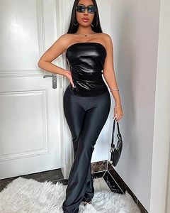 Fabricante OEM de Tops de Cuero Personalizados para Mujer, Chaleco sin Mangas de Cuero Genuino, Top de Cuero Ajustado a la Moda para Damas - Product Image 2