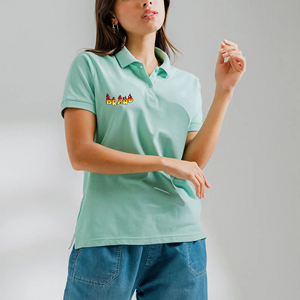 เสื้อโปโลผู้หญิงคุณภาพสูงสำหรับฤดูร้อน ผ้าฝ้าย 100% แห้งเร็ว ไม่เป็นขุย แขนสั้น สวมใส่สบาย - Product Image 1