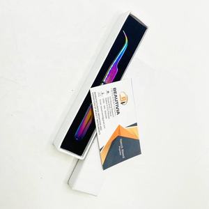 แหนบต่อขนตาสแตนเลสพลาสม่าสีรุ้งแหนบปลายแหลมแบบโค้งออกแบบโลโก้ได้ตามต้องการ - Product Image 3