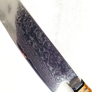 Couteau de chef LEGACY BLADES en acier Damas forgé à la main, 8-9,9 pouces, ambidextre, style moderne, manche en résine bleue, logo personnalisé OEM - Product Image 3