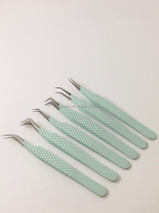 Pince à cils à pointe fine, poignée diamantée, en acier inoxydable, pour extensions de cils, outil professionnel d'extension de cils 613 - Product Image 3