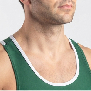 Maillot de lutte pour homme OEM, compression, personnalisé avec impression de logo, maillot de lutte pour homme de qualité supérieure, sans manches, sport - Product Image 3