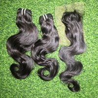 100% cabello ondulado de cuerpo virgen crudo en paquete, cabello ondulado vietnamita, extensiones de cabello humano rizado para mujeres negras