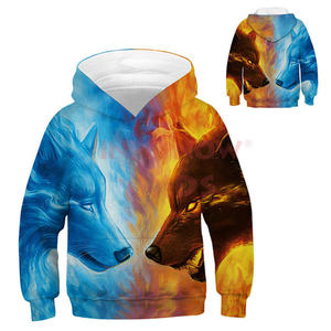 Sudadera con Capucha Extra Grande Unisex de Poliéster con Estampado Digital 3D de Cabeza de Lobo, Diseño de Galaxia Espacial, para Otoño, Marca YhgjFashion - Product Image 4