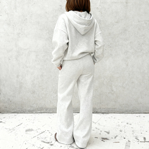 Sweat à capuche et short surdimensionnés personnalisés pour femme, en molleton polyester/coton thermique épais 500 GSM 350 GSM, brodés - Product Image 5
