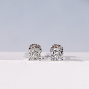 Cushion Cut Lab Grown Diamond Stud <b>Earrings</b> 0.30-2.00ct 10k-18k Solid Gold IGI Certified VS1 Clarity E Color Women's <b>Fine</b> - Product Image 3