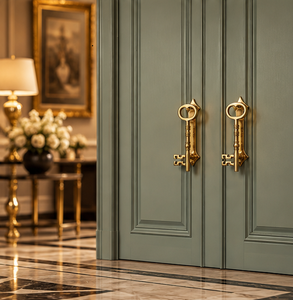Tirador de Mueble con Forma de Llave Vintage, Acabado en Tono Dorado, Decorativo para Puerta de Armario, Herraje para Muebles - Product Image 2