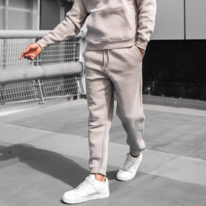 Conjunto Deportivo de Alta Calidad al por Mayor, Sudadera con Capucha y Pantalones de Chándal Gruesos de Algodón Personalizados para Hombre - Product Image 3