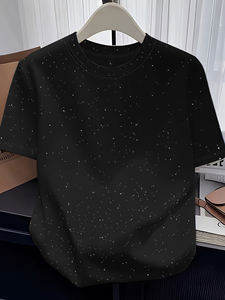 T-shirt court en strass pour femme, mode bling, coton, été, vente en gros - Product Image 3